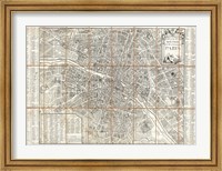1780 Esnauts and Rapilly Case Map of Paris Fine Art Print