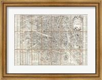 1780 Esnauts and Rapilly Case Map of Paris Fine Art Print
