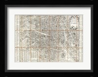 1780 Esnauts and Rapilly Case Map of Paris Fine Art Print