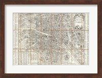 1780 Esnauts and Rapilly Case Map of Paris Fine Art Print