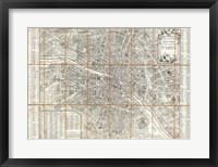 1780 Esnauts and Rapilly Case Map of Paris Fine Art Print