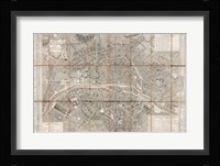 1797 Jean Map of Paris and the Faubourgs, France Fine Art Print