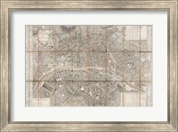 1797 Jean Map of Paris and the Faubourgs, France Fine Art Print