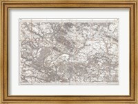 1852 Depot de Guerre Map of Paris and its Environs, France Fine Art Print