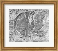 Map of Paris circa 1550 Fine Art Print