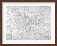 Paris map circe 1739 Fine Art Print
