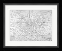 Paris map circe 1739 Fine Art Print
