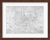 Paris map circe 1739 Fine Art Print