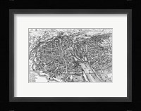 Paris bird's eye view 17th century Fine Art Print