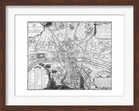 Plan de Paris - black and white Fine Art Print