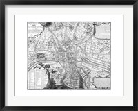 Plan de Paris - black and white Fine Art Print