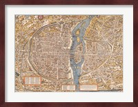 Plan de Paris map Fine Art Print