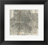 Plan Paris Stockdale Framed Print