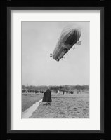 Blimp, Zeppelin, In Flight Framed Print