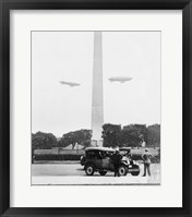 U.S. Army Blimps, Passing over the Washington Monument Fine Art Print