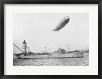 U.S.S. Patoka and Shenandoah Blimp Overhead Fine Art Print