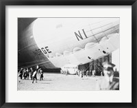 Norge Blimp Leaving Hanger Framed Print