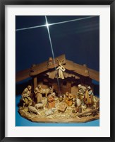 Close-up of figurines depicting a nativity scene Fine Art Print