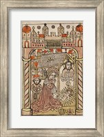 Nativity Scene with Depiction of Trinity Fine Art Print