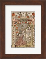 Nativity Scene with Depiction of Trinity Fine Art Print