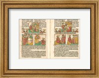Spread from the Biblia Pauperum printed by Albrecht Pfister Fine Art Print