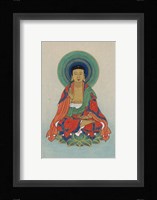 Buddha Sitting on a Lotus Framed Print