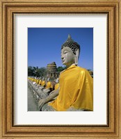 Buddha statue at a temple, Wat Yai Chai Mongkol, Ayutthaya, Thailand Fine Art Print