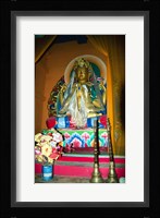 Statue of Buddha in a temple, Paugha, Annapurna Range, Nepal Fine Art Print