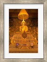 Buddha in a temple, Wat Pho, Rattanakosin District, Bangkok, Thailand Fine Art Print