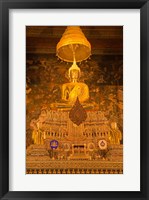 Buddha in a temple, Wat Pho, Rattanakosin District, Bangkok, Thailand Fine Art Print