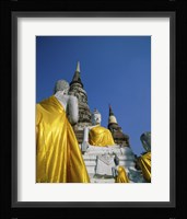 Buddha Statue at a Temple, Wat Yai Chai Mongkol, Ayutthaya, Thailand Framed Print