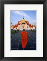 Buddhist Monk at a Temple Fine Art Print