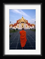 Buddhist Monk at a Temple Fine Art Print