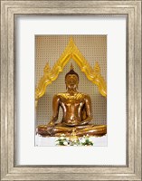 Golden Buddha Statue in a Temple, Wat Traimit, Bangkok, Thailand Fine Art Print