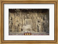 Buddha Statue in a Cave, Longmen Caves, Luoyang, China Fine Art Print