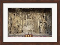 Buddha Statue in a Cave, Longmen Caves, Luoyang, China Fine Art Print