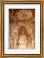 Buddha statue, Longmen Buddhist Caves, Luoyang, China Fine Art Print