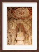 Buddha statue, Longmen Buddhist Caves, Luoyang, China Fine Art Print