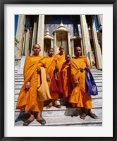 Group of monks, Wat Phra Kaeo Temple of the Emerald Buddha, Bangkok, Thailand Fine Art Print
