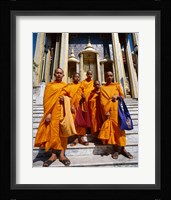Group of monks, Wat Phra Kaeo Temple of the Emerald Buddha, Bangkok, Thailand Fine Art Print