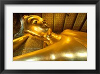 Close-up of the Reclining Buddha, Wat Po, Bangkok, Thailand Fine Art Print