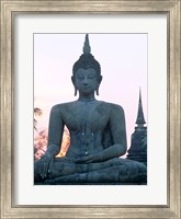 Front view of the Seated Buddha, Wat Mahathat, Sukhothai, Thailand Fine Art Print