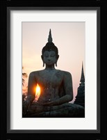 Seated Buddha at Sunset, Wat Mahathat, Sukhothai, Thailand Framed Print