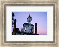 Low angle view of the Seated Buddha, Wat Mahathat, Sukhothai, Thailand Fine Art Print