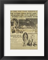 New York Herald front page about the Titanic Disaster Fine Art Print