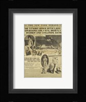 New York Herald front page about the Titanic Disaster Fine Art Print