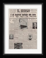Italian Front Page about the Titanic Disaster Fine Art Print