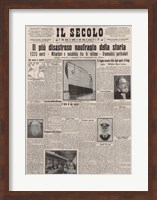 Italian Front Page about the Titanic Disaster Fine Art Print