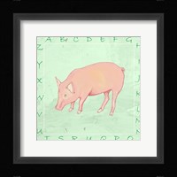 Pig Alphabet Framed Print