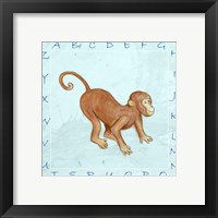 Monkey Alphabet Framed Print